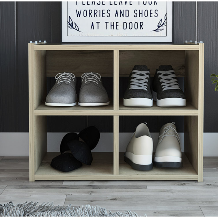 4 pair best sale shoe rack